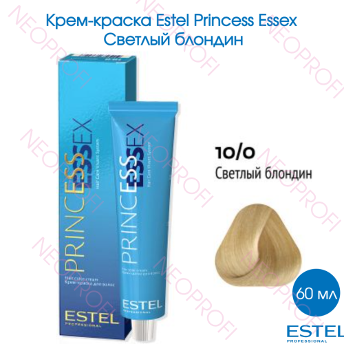 Краска крем 10/0 светлый блондин Estel Princess Essex 60мл Краска крем 10/0 светлый блондин Estel Princess Essex 60мл