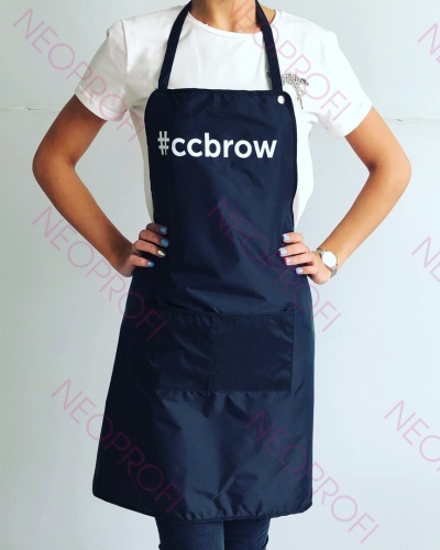 Фартук CC Brow, длина 60 см, черный, нейлон