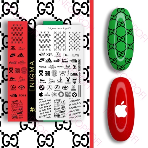 Пластина для стемпинга Enigma Nail Stamping №07