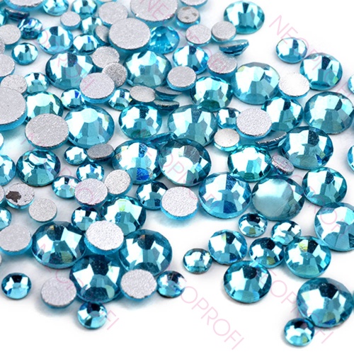 Стразы T&H 100шт Голубые