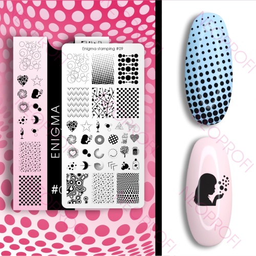 Пластина для стемпинга Enigma Nail Stamping №09